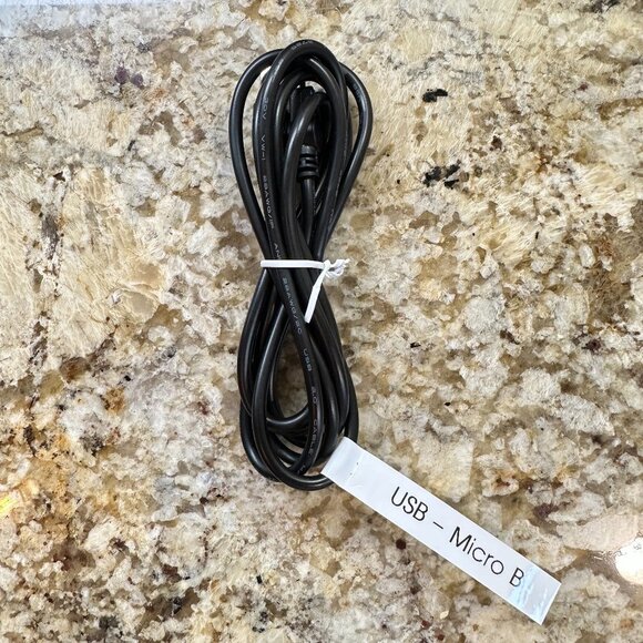 Black USB to Micro B Cable Cord - Picture 4 of 4